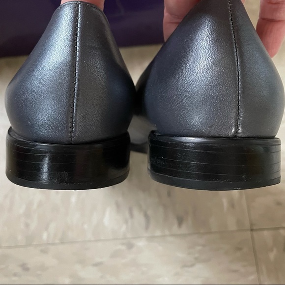 Nine West Metallic Blue Mary Jane 1” Flats Size 5 - Picture 2 of 4